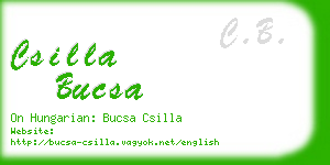 csilla bucsa business card